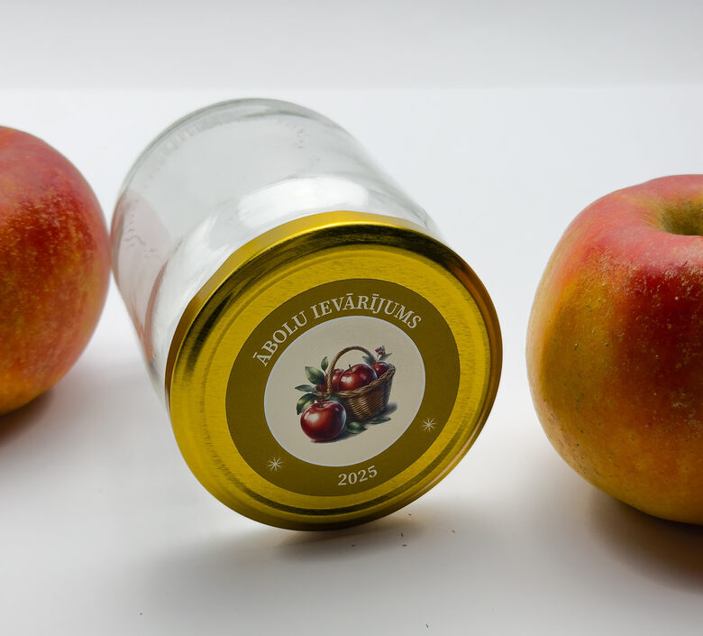 Ābols - uzlīme 60 mm | gaišais fons