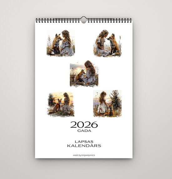 A3 Lapsas sienas kalendārs 2026.gadam