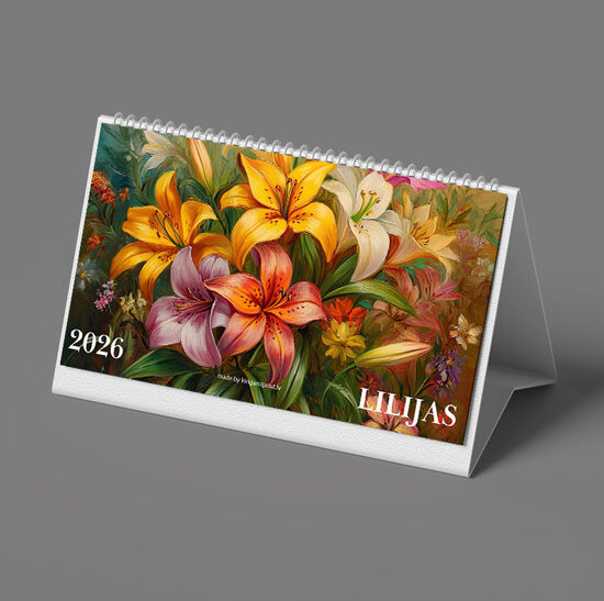 Lilijas galda 2026. gada kalendārs